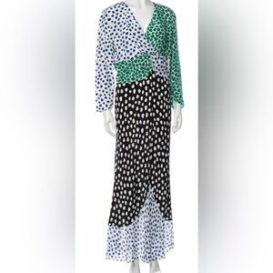 RIXO Black and White Maxi Pencil Dress Casual Resort Wear